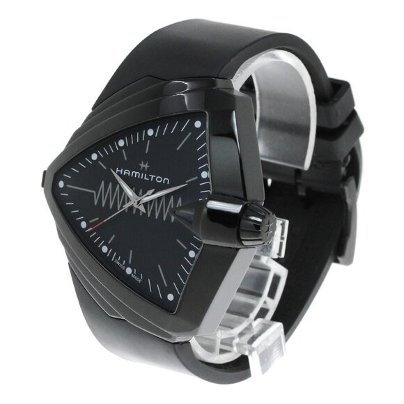 HAMILTON Ventura H246040 black Dial Quartz Men's Watch - Picture 1 of 12